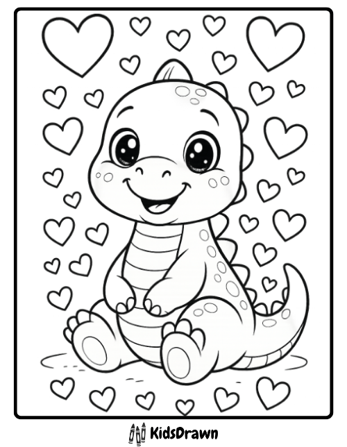 Cute dinosaur love