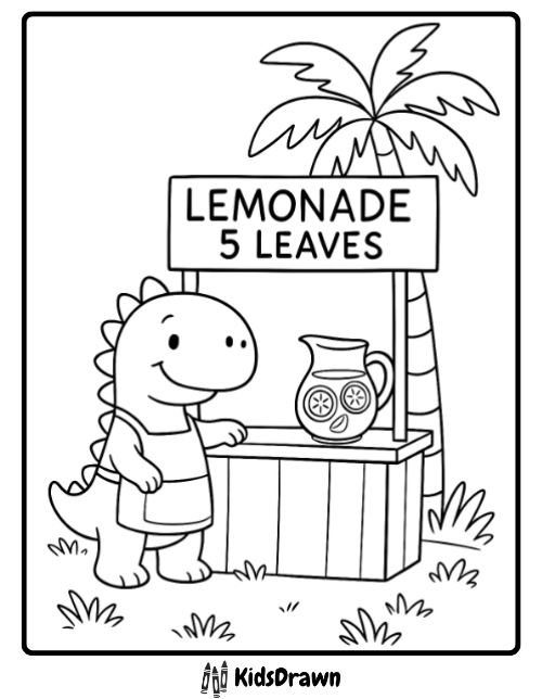 Dinosaurs lemonade stand