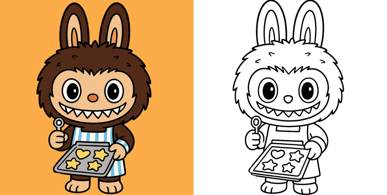 Labubu Coloring Page Featured Image