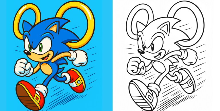 sonic coloring pages